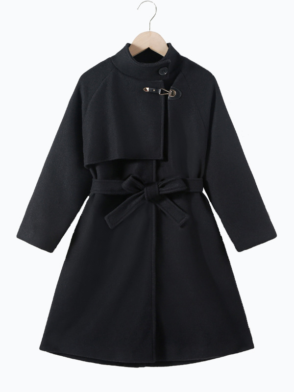 Girls' Woolen Outwears 2025 Autumn and Winter Family Outfits Mother-Daughter Korean Cardigans Mid-Length Big Children's Woolen Outwears