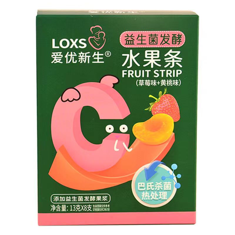 Aiyou newborn fruit strip fruit cake jam mushroom fermentation 13G × 8 pieces independent packaging