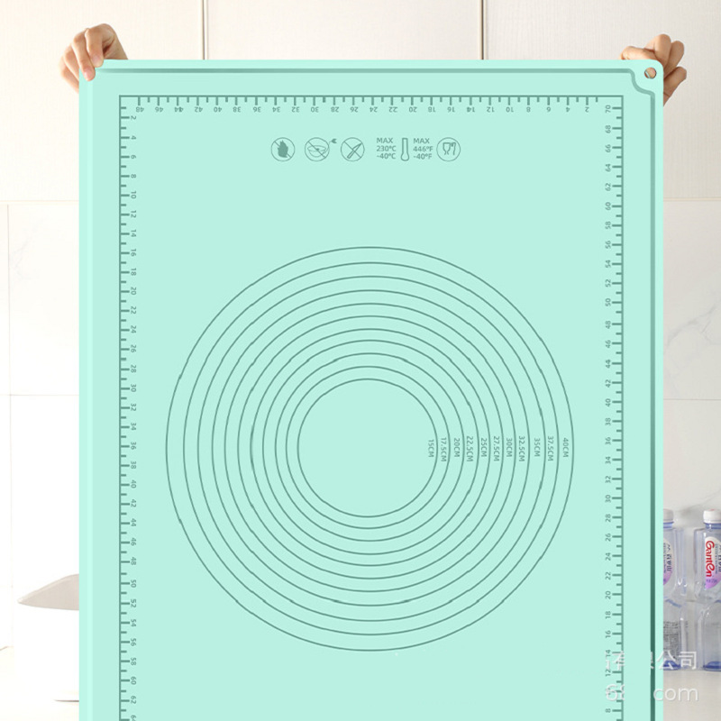 High temperature scale non-slip rolling pin pad thickened baking pad kitchen silicone pad oversized silicone and dough pad kneading pad