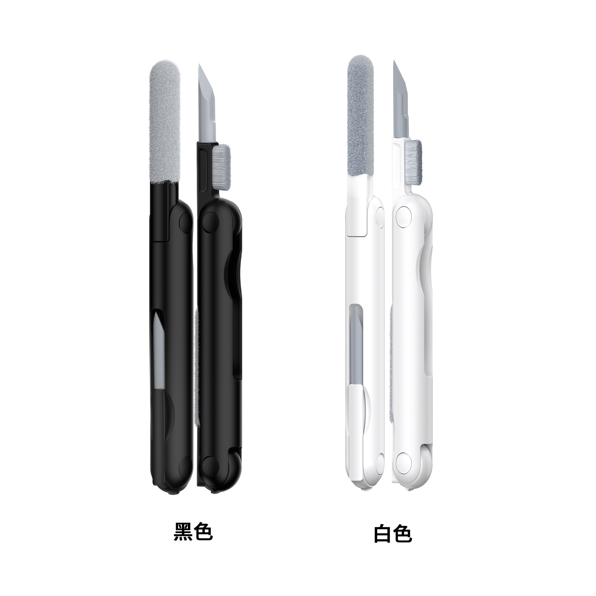 Bluetooth Headset Cleaning Pen, Earphone Compartment Dust Removal Tool, Multifunctional Three-In-One Cleaning Pen Suitable for All Earphones and Mobile Phones