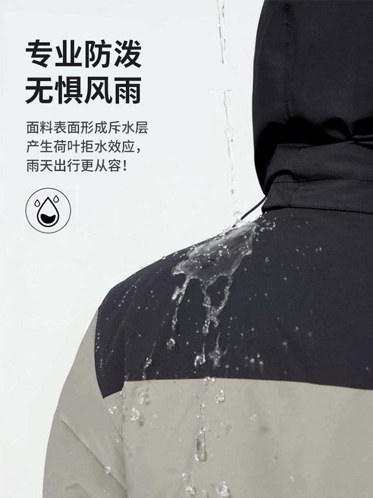 Autumn and Winter Workwear Trench Coat Custom Logo Printing Corporate Windproof Waterproof Shop Uniform Jacket Workwear Embroidery