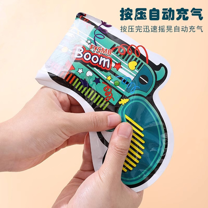 Automatic Inflatable Fireworks Gun Birthday Atmosphere Props Salute Gun Wedding Handheld Fireworks Gun Creative Spray Flower Viper