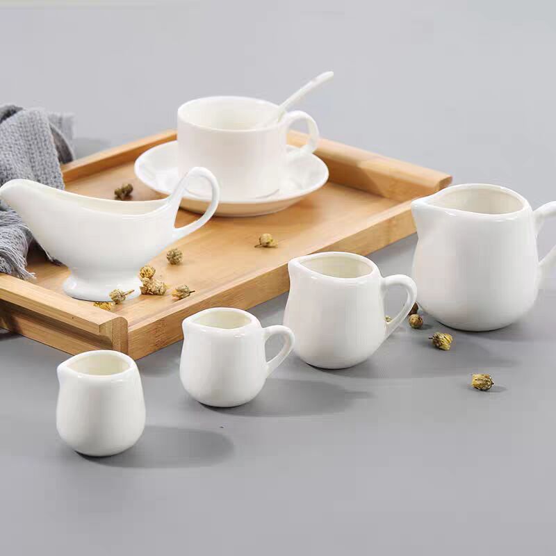 Керамическая соусница для отеля, ведерко для мясного сока, молочная кружка, молочник, сахарница, маленький логотип для западного стола