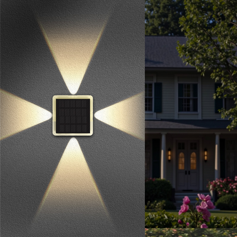 Cross-Border Solar Wall Washer Outdoor Garden Courtyard Rgb Atmosphere Ip65 Waterproof Sensor Solar Lighting