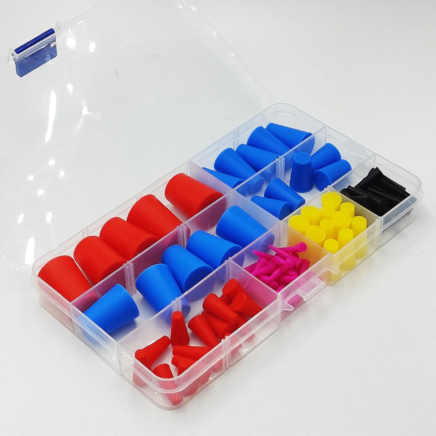 Happow 120 Stück Silikon-Gummi-Stecker-Sortiment-Set Mit Ge