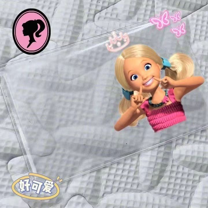 Little Red Book Explosive Cute Kuso ID Card Protective Cover Barbie Princess Funny ID Card Protective Cover Transparent Card Cover