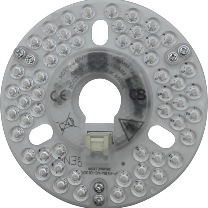 130mm Wide Voltage Fan Light Source Module 18W Wide Voltage Replaceable Light Core 120V230V Straight Blade Fan Light Board