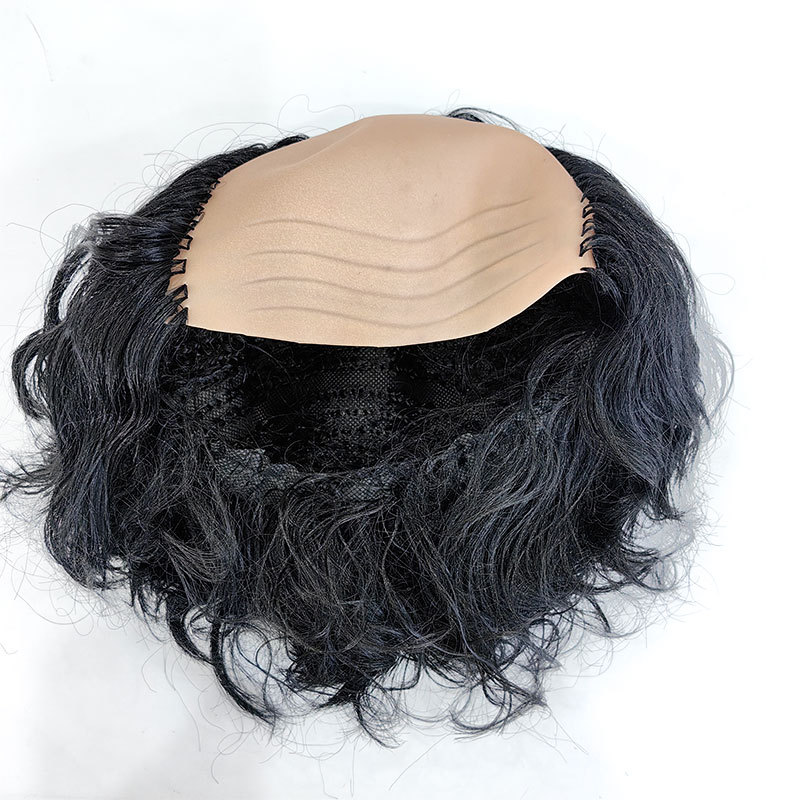 Halloween Masquerade Party Funny Bald Wig Performance Bald Figure Dress Up Mediterranean Black Wig