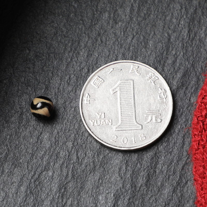 Tiger Tooth Dzi Agate Spacer Beads DIY Beaded Multi-Treasure Style Bracelet Necklace Round Bead Accessories Buddhist Bead Accessories