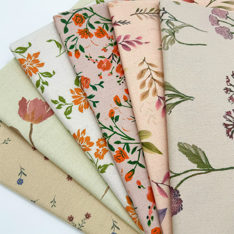 Chinese Style Encryption Cotton and Linen Cloth Tablecloth Door Curtain Cloth Curtain Fabric Sofa Cover Cloth DIY Handmade Cloth Head Processing