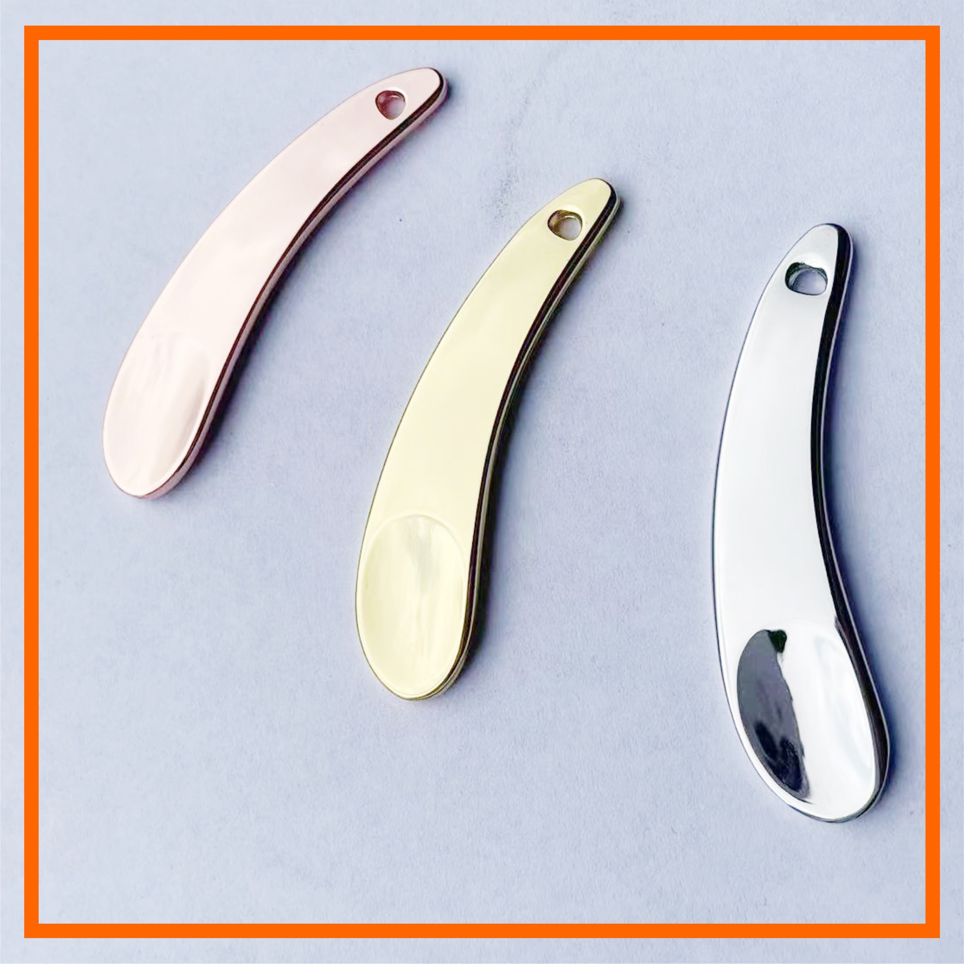 Cross-border hot-selling beauty tools zinc alloy Crescent spoon beauty eye cream spoon cream scoop manufacturer metal tools