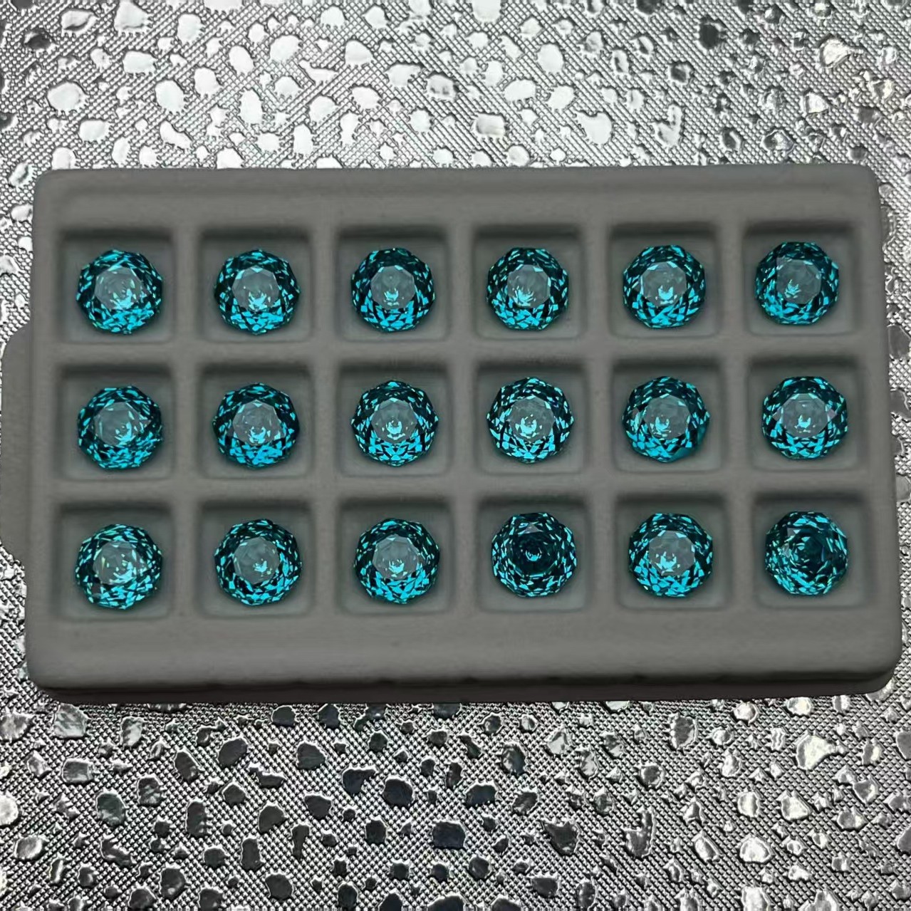 Rose-Cut Wuzhou Synthetic Gemstone Loose Stone Manufacturer Direct Sales Jewelry Can Be Set with DIY Accessories for Nail Art