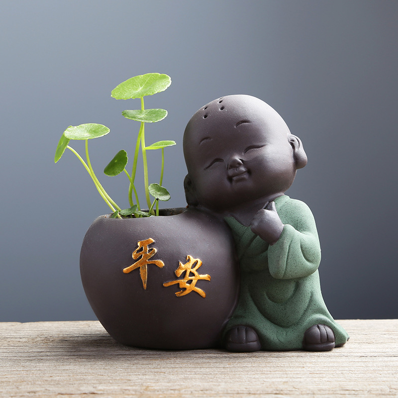 Purple Sand Tea Pet Ornaments, Tea Set Accessories, Mini Flower Vessels, Living Room Home Decorations, Tea Table Flower Arrangements, Hydroponics Handmade