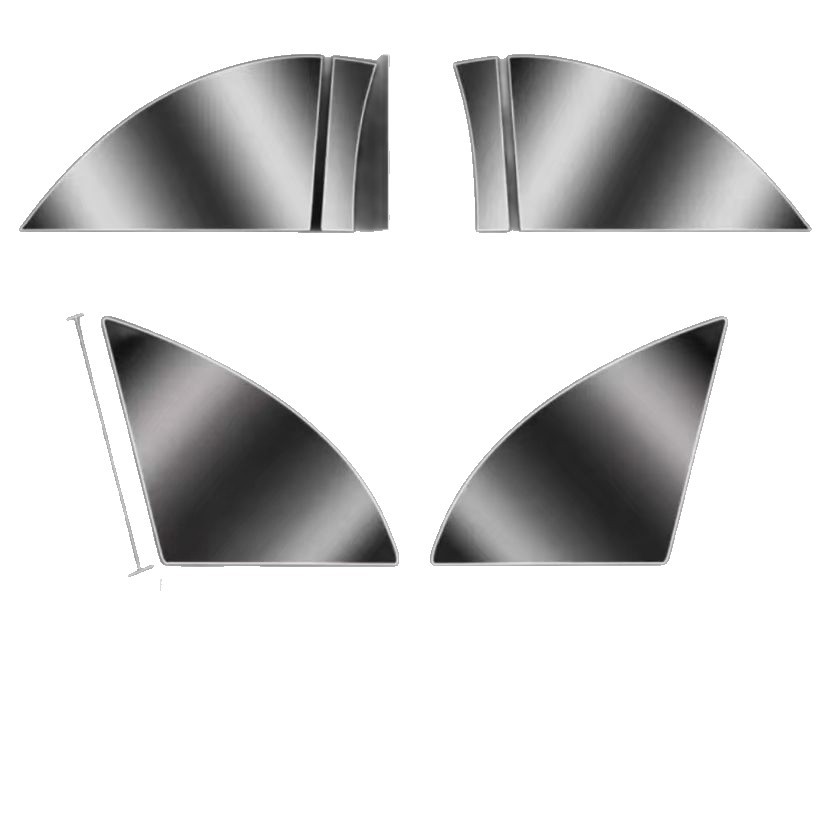 Suitable for Refurbishing Tesla Model Y/Model 3, Yl Rear Door Protective Film, Door Film, Tpu Triangle Paint Surface