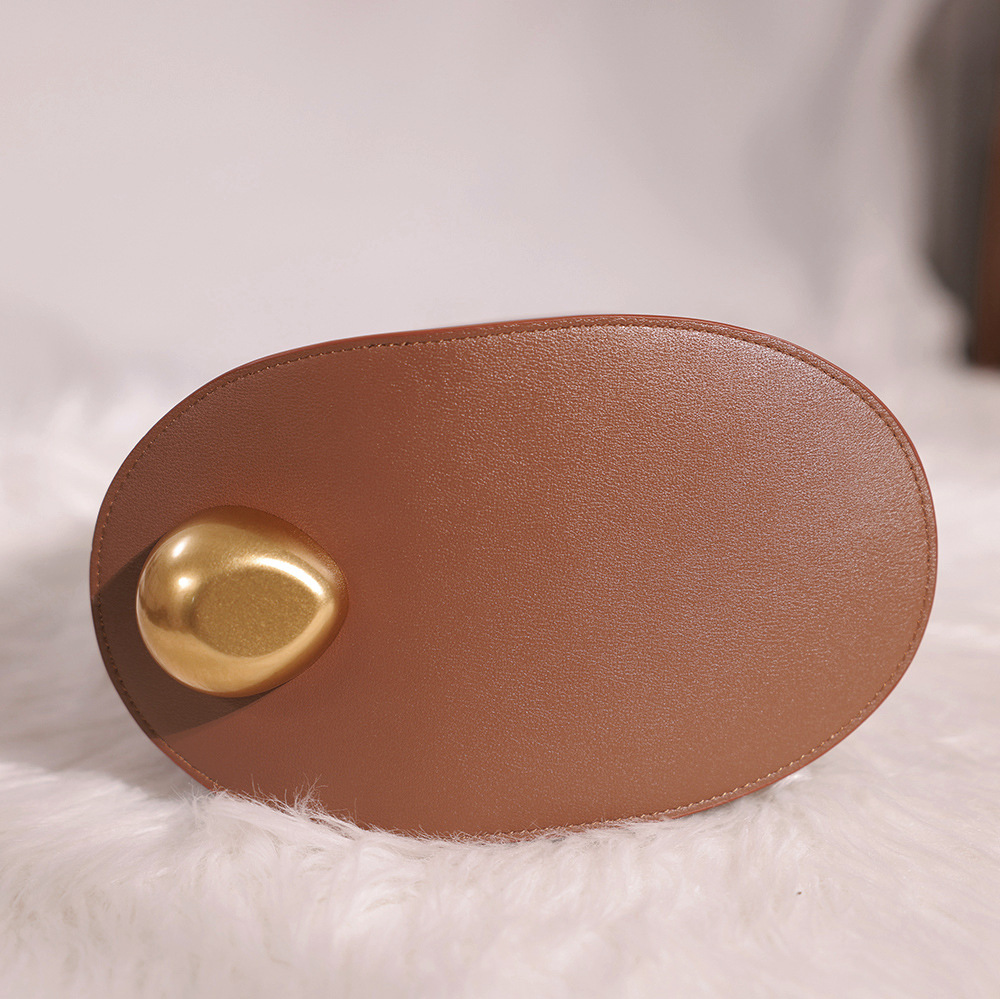 2025 New Imported Genuine Leather Women's Bag, High-End Commuter Tote Bag, Multifunctional Commuter Handbag, Bucket Bag