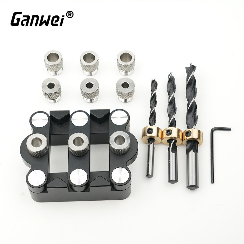 Woodworking Hole Punch Locator, Round Wood Tenon Self-Adaptive Centering Hole Punch, Furniture Paneling Wood Pin Vertical Hole Opening