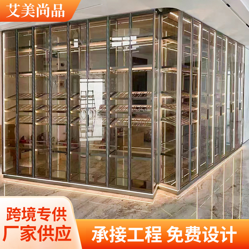 Витринный шкаф для вина из нержавеющей стали, минималистичный стеклянный держатель для вина, шкаф для хранения, минималистичная стеклянная дверца, индивидуальная настройка