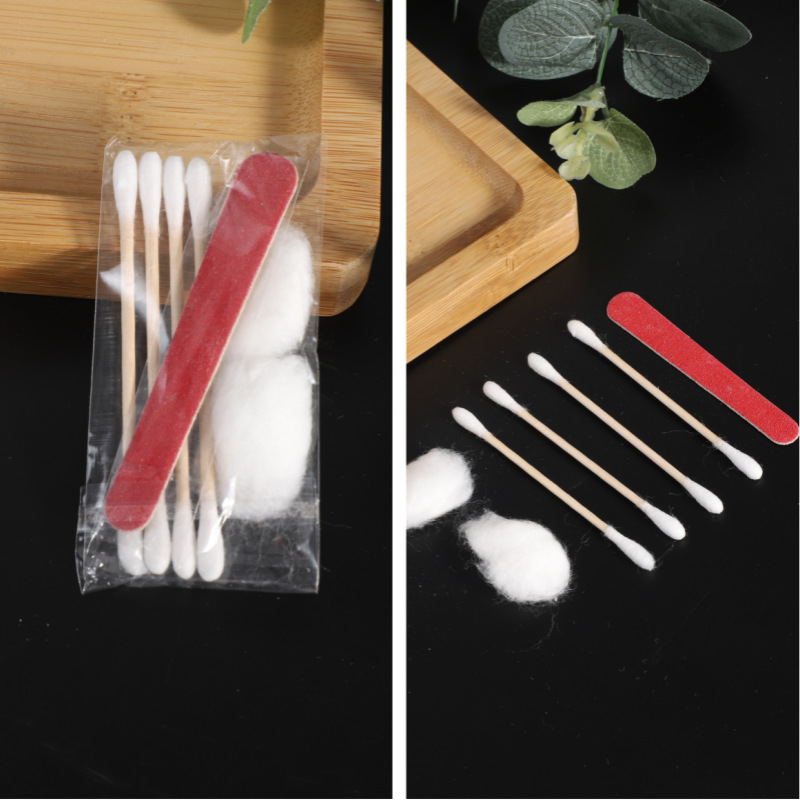 Hotel disposable cotton swab care bag cosmetic cotton nail file suit hotel supplies care suit wholesale