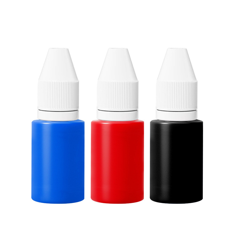 Multi-Color Photosensitive Ink Quick-Drying Small Bottle Red, Blue and Black Three-Color Ink Financial Office Seal Material Quick-Drying Ink