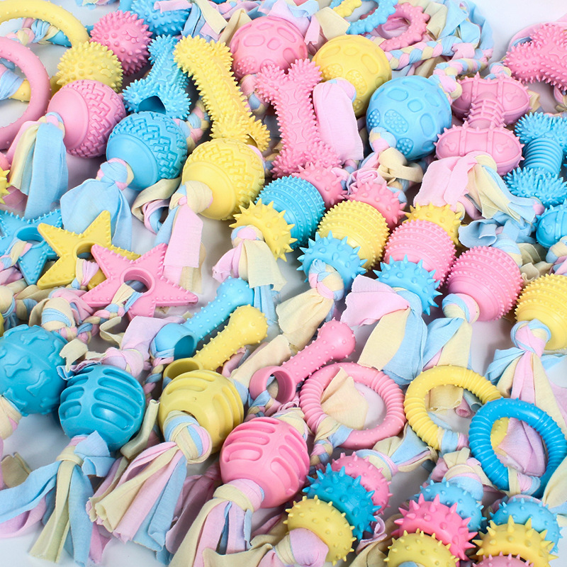 Cross-Border Hot-Selling Dog Toys, Durable and Chew-Resistant, Teeth-Grinding Cotton Rope Pet Ball Supplies for Dogs, Amazon