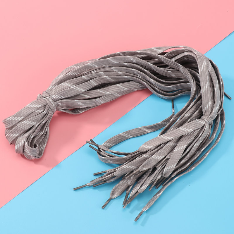 Shoelace 1cm color double hollow flower texture polyester shoelace fit sports casual high flat shoelace rope