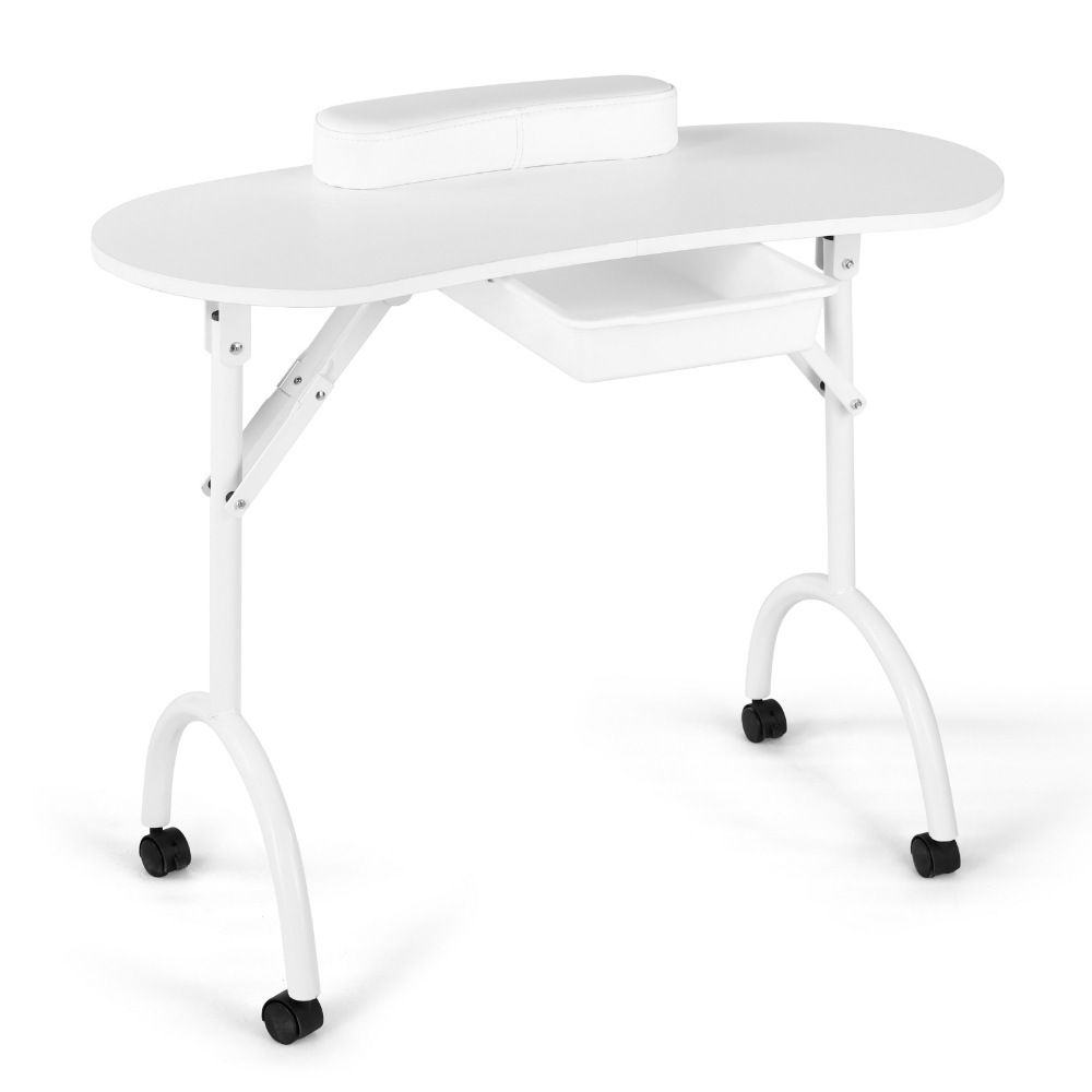 Cross-Border Foldable Manicure Table Portable Manicure Table Street Stall Manicure Table with Makeup Box Drawer Hand Pillow