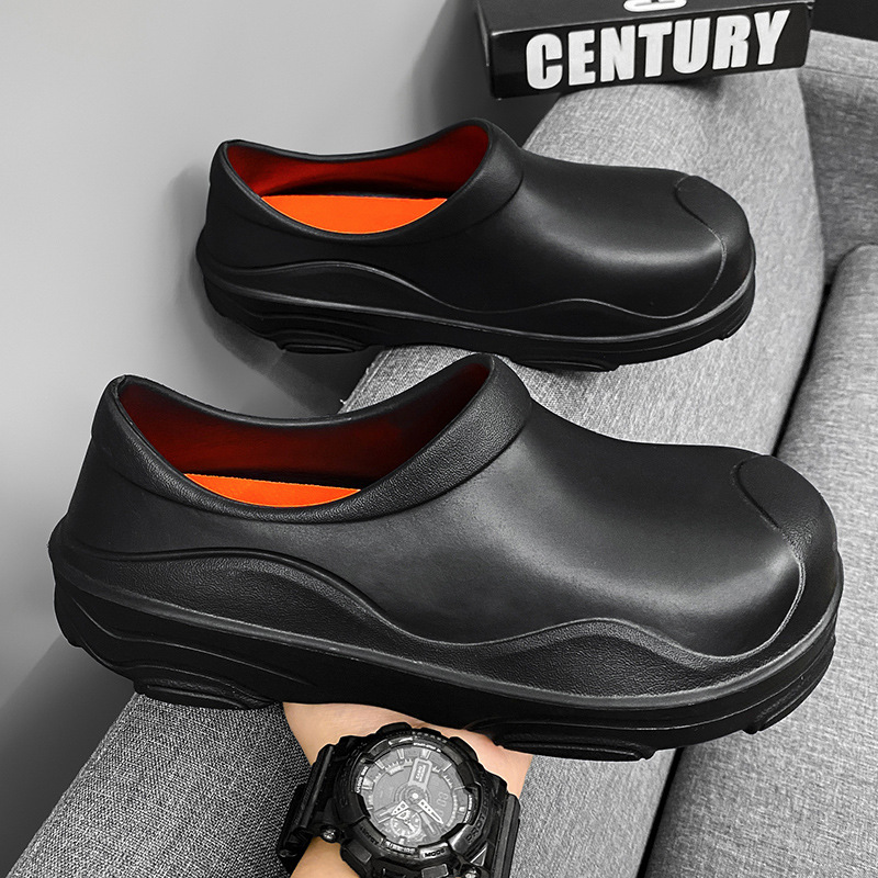 Wholesale Chef Shoes Men's Non-Slip, Oil-Proof and Wear-Resistant Four-Season Shoes Hotel Special Canteen Restaurant Kitchen Waterproof Work Shoes
