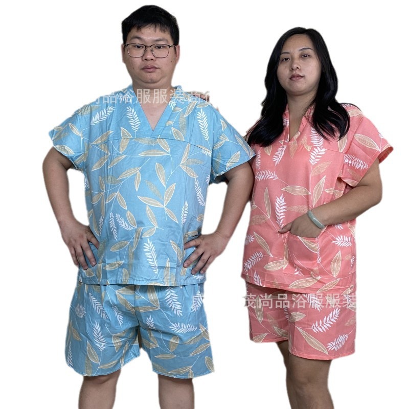 Disposable bath clothes women sauna clothes sweat steaming clothes hotel bathrobe moxibustion cotton men's massage foot physiotherapy clothes wholesale