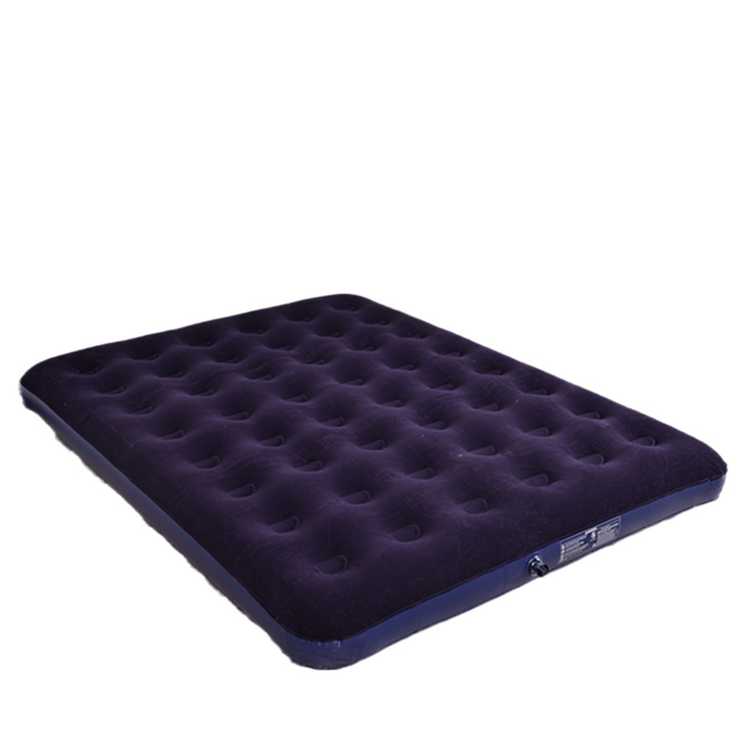 Inflatable Bed Mat Single and Double Floor Mat Thickened Outdoor Inflatable Bed Camping Air Mattress Flocking Bed Lazy Floor Mat