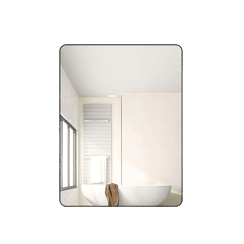 Glass Mirror Bathroom Mirror Bathroom Mirror Bathroom Toilet Toilet Paste Wall Punch-Free High-Definition Framed