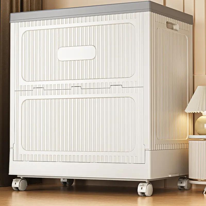 Складной ящик с откидной крышкой, домашний ящик для хранения, ящик для хранения в гостиной, ящик для хранения в спальне, тумбочка, гигантский ящик для хранения