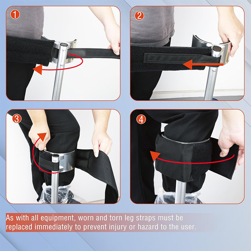 Drywall Stilt with Pads Strap Adjustable Stilt Plaid Sling Stilt Gaiter Strap for Various Drywall Stilts