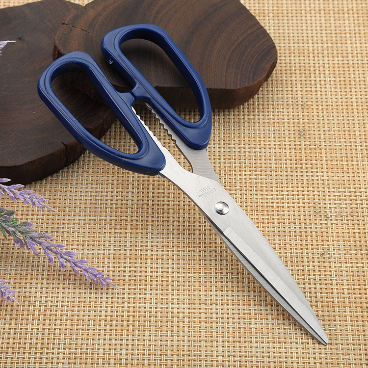 Blue Heavy-Duty Scissors for Household Crafts, Stainless Steel Scissors, Thread Cutters, Heavy-Duty Large Scissors