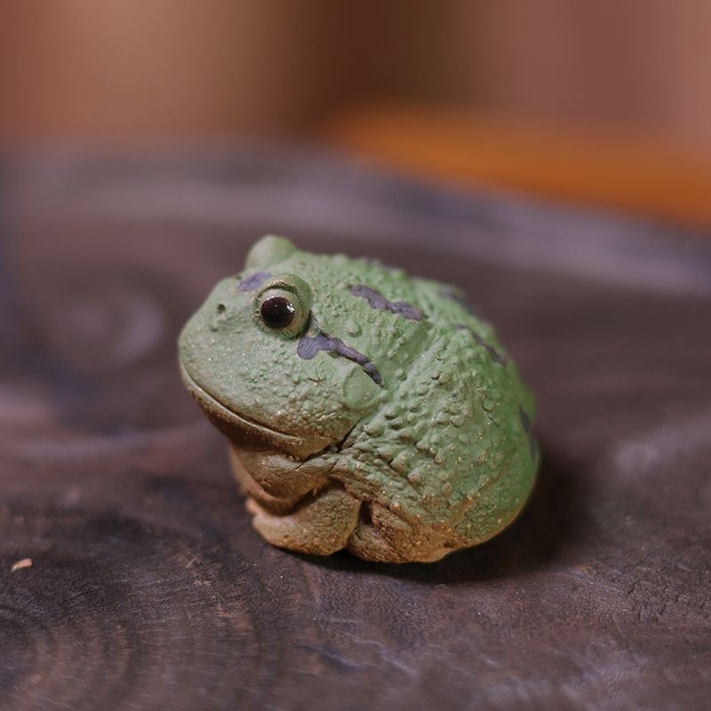 Иксин фиолетовый песок чай питомец маленькая рогатая лягушка бутик может поднимать богатство и сокровища лягушка чай играть аквариум ландшафт украшения чайный стол