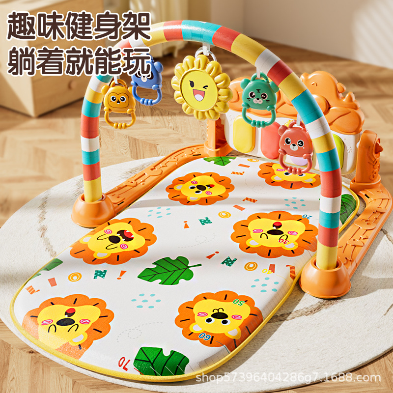 Игрушки для фитнеса новорожденных 0-1 год, музыкальный педальный пианино, игрушка для лазания