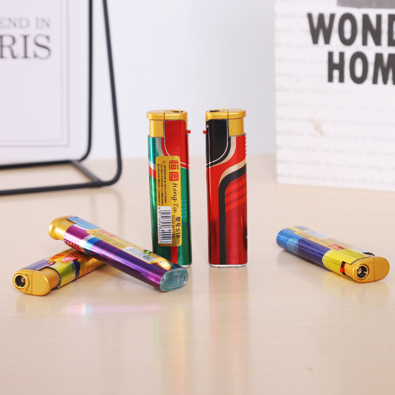 Shaodong hengtu factory wholesale hengtu A02 direct-punch blue flame windproof lighter aerated lighter