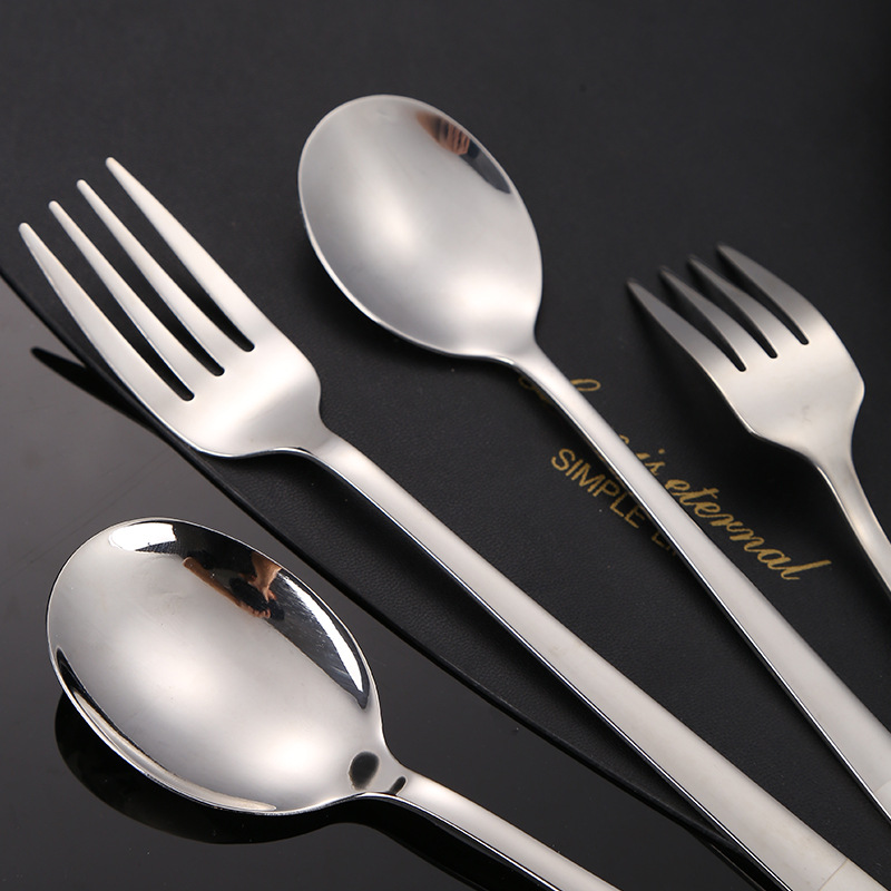 Кросс-бордер, нержавеющая сталь, корейская ложка, утолщенная, длинная ручка, ложка для десертов и кофе