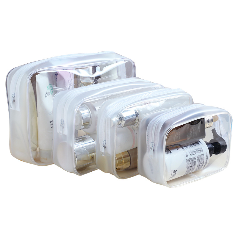 Transparent Wash Storage Bag Portable Cosmetic Bag Storage Bag Cosmetic Packaging Bag Printable logo in stock Wholesale