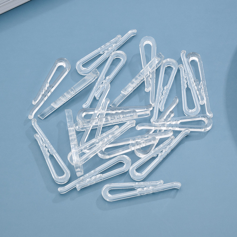 Toothed and Toothless Plastic Fixed Clip Shirt Clothing Accessories Plastic Clip Shirt Clip Transparent Shirt Clip Clothing Packaging Clip