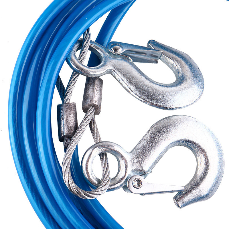 Direct sales car supplies strong steel wire trailer rope traction trolley rope rescue rope trolley belt self-rescue rope 5 M 4 m