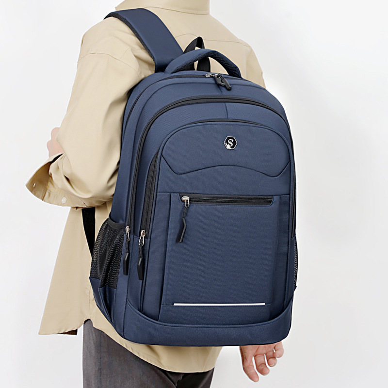Business Backpack Men's New Large-Capacity Fashion Computer Bag Men's and Women's Casual Junior High School Student Outing Backpack
