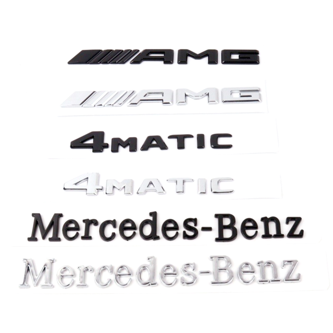 Логотип автомобиля Mercedes-Benz Наклейка на хвост Mercedes-Benz Английская буква 4Matic Логотип AMG