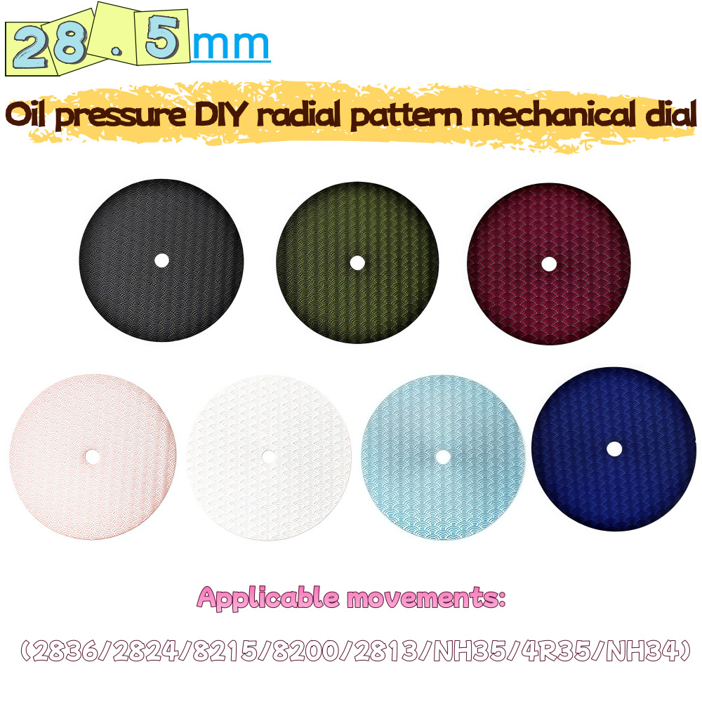 Циферблат Nh35 DIY с узором рыбьей чешуи, модификация механической поверхности, аксессуары для часов Nh34/2815/2824 размер 28.5