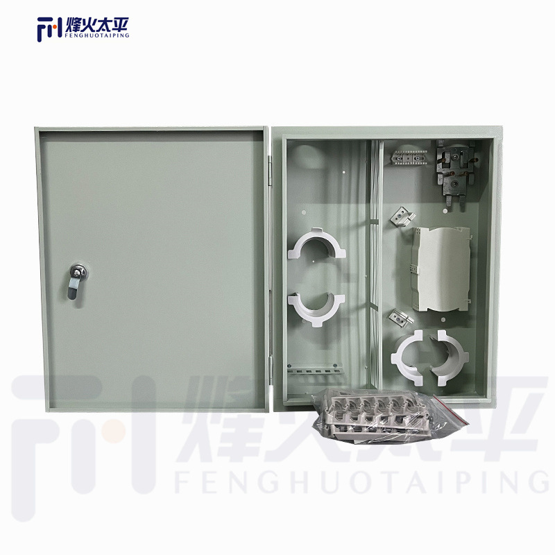 Customized Ftth Metal Optical Fiber Distribution Box Odf Optical Cable Splitter Box 12 Core 16 Core 24 Core Terminal Entry