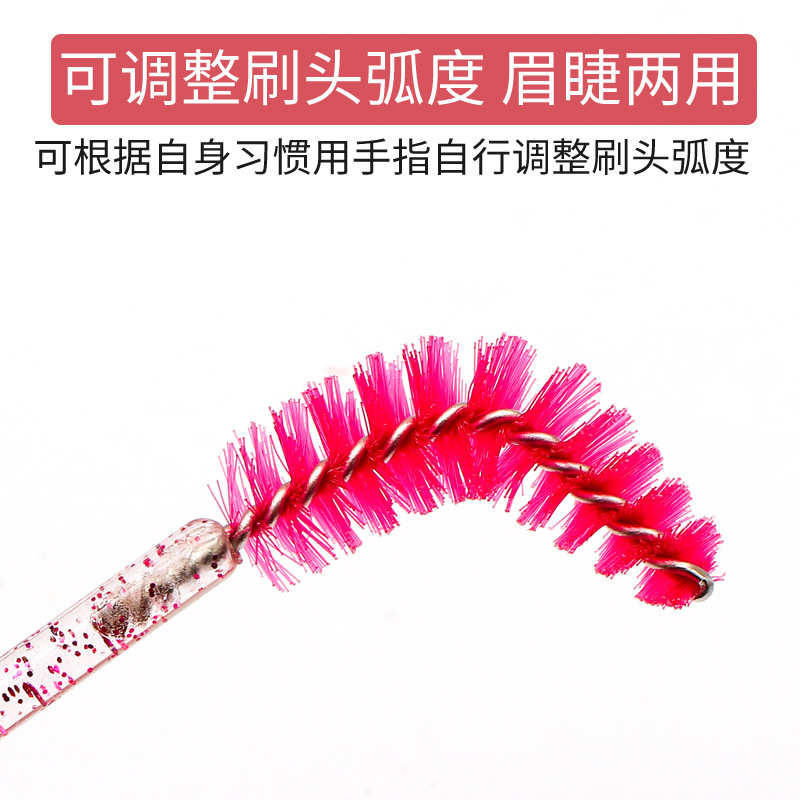 Grafting Eyelash Tools Crystal Rod Eyelash Brush Disposable Eyebrow Comb Spiral Brush Small Brush Colorful Eyelash Curling Eyebrow Brush