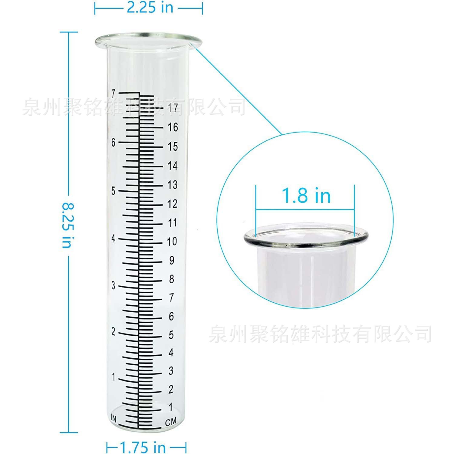 In Stock 7inch Rain Measuring Device to Prevent Cold and Crack, Garden Courtyard Home Plastic Rain Measuring Tube Extracurricular Activity Rain Measuring Meter