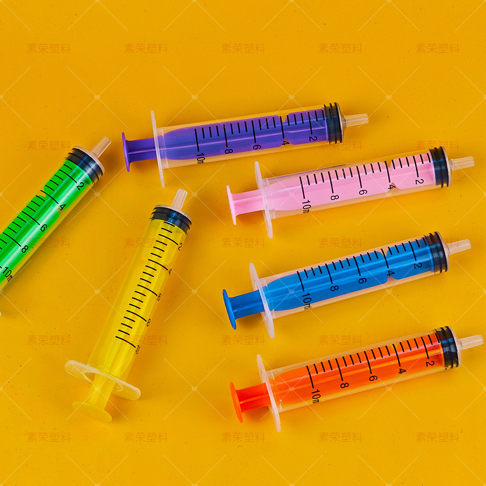 Cross-Border Colorful Feeder Wholesale Veterinary Syringe Feeder 10ml Small Size Plastic Syringe Short Mouth