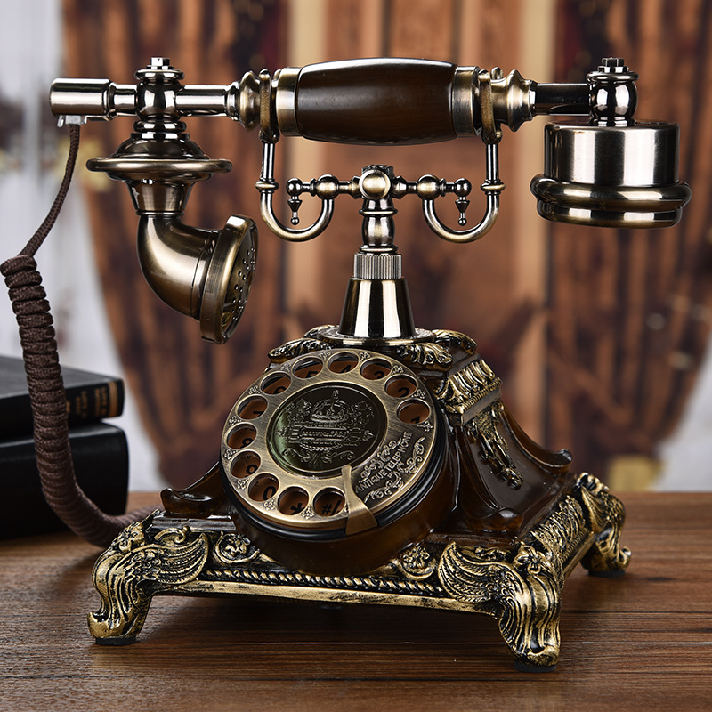 European-style Retro Turntable Telephone Home Landline American Fashion Creative Cable Old-fashioned Antique Fixed Telephone