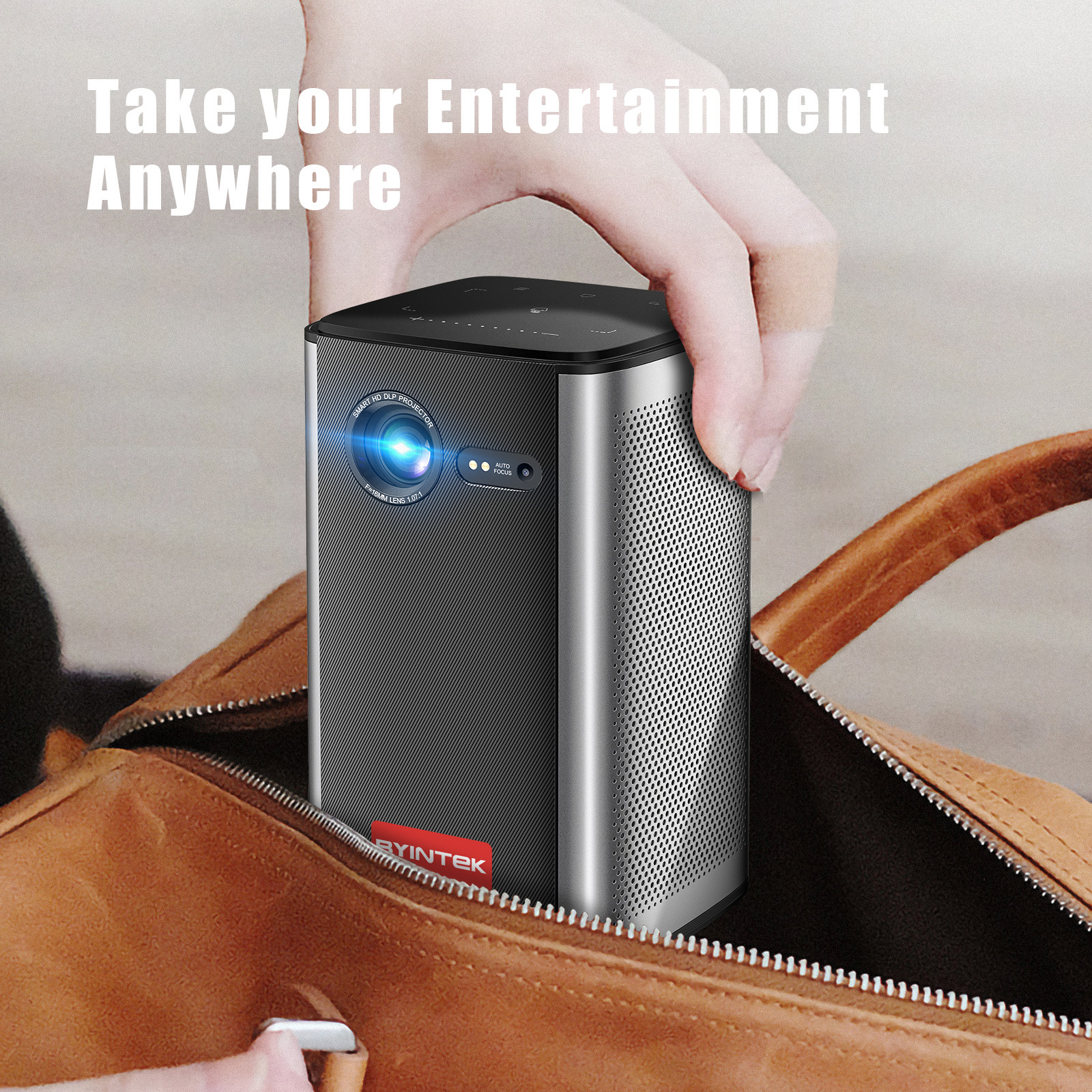 Factory direct cross-border explosions Ben Ying P70 HD 3D 4K rechargeable mini portable DLP projector