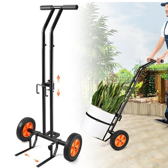Garden Plant Cart, Heavy-Duty Plant Transporter, Flower Pot Mobile Cart, Outdoor Lawn Cart